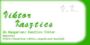 viktor kasztics business card